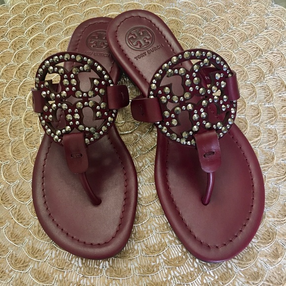 New Tory Burch Embellished Miller Sandals - Picture 4 of 10